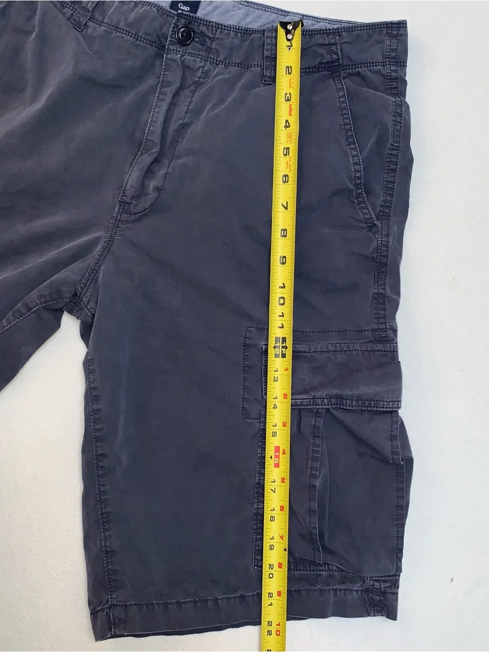GAP Men's Cargo Shorts Blue Y2K (2009) Paratrooper Utility Skater Street Size 32